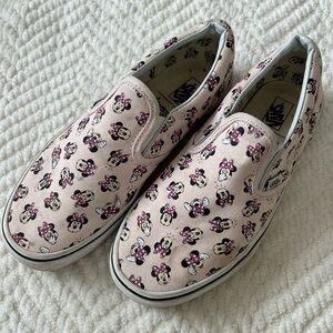 Vans Pink Minnie Mouse Patterned Slip-Ons